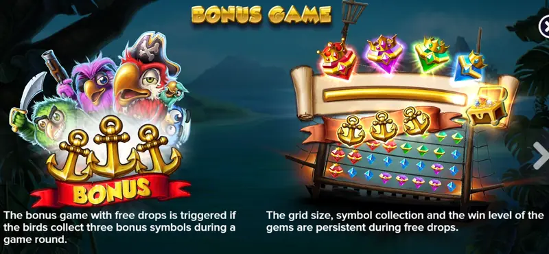 Pirots slot bonus game