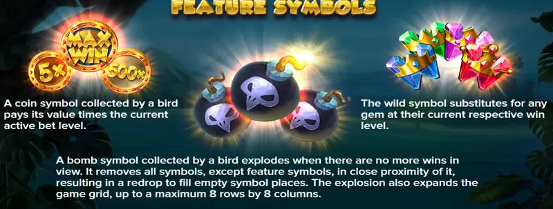 Pirots slot feature symbols
